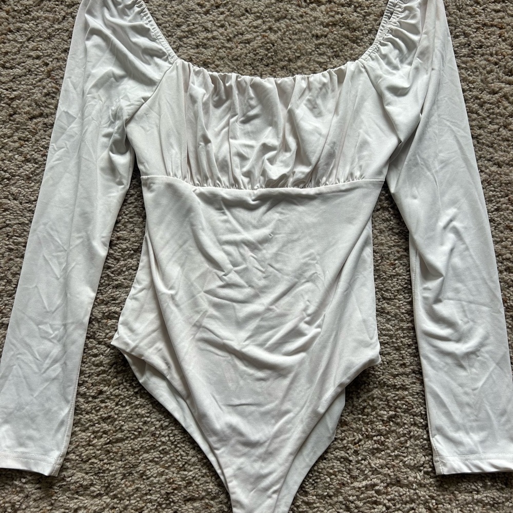 Princess Polly White Long Sleeve body suit